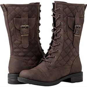 Global Win Lace Up Military Style Boots Size 8.5